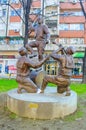 statue of a dancer dancing traditional dance in the center of skopje, macedonia....IMAGE