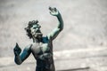 Statue of the Dancing Faun at the House of the Faun, Pompeii, Italy