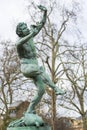 Statue of Dancing Faun in the Jardin de Luxembourg, Paris, France Royalty Free Stock Photo