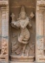 Statue of dancing Vishnu at Shirangam Temple.