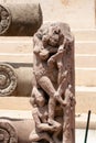 Statue of dancing women at the Mahabodhi Temple, Bodh Gaya buddhist temple