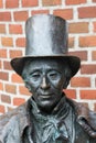 Statue of the Danish autor Hans Christian Andersen in Odense, Denmark Royalty Free Stock Photo