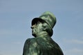 Statue of Danish writer Hans Christian Andersen on towhall sq Royalty Free Stock Photo