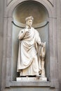 Statue of Dante Alighieri in Florence, Italy Royalty Free Stock Photo