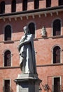 Statue of Dante Alighieri in Verona Royalty Free Stock Photo