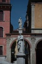 The statue of Dante Alighieri in Verona Royalty Free Stock Photo