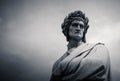 Statue of Dante in Piazza di Santa Croce, Florence, Italy.