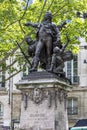 A statue of Danton on the Boulevard Saint-Germain in Paris Royalty Free Stock Photo
