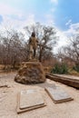 Statue of David Livingstone in The Victoria falls Royalty Free Stock Photo