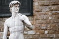 The statue of David at Piazza della Signorria in Florence, Italy Royalty Free Stock Photo