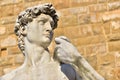 The statue of David by Michelangelo Bunarroti at Piazza della Signorria in Florence, Italy Royalty Free Stock Photo