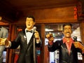 Statue or Dean Martin and Sammy Davis Jr. inside building