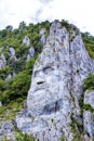 The statue of Decebal carved in the mountain Royalty Free Stock Photo