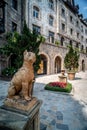 The statue decoration at French village in Ba Na Hills