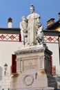 The statue dedicated to Saint John Bosco in his native village Castelnuovo don Bosco in Piedmont, Italy