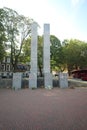 Statue in Den Haag to remember all fallen citizens during world war 2 in the city in the Netherlands.