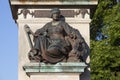 Statue deppicting `Grief` on the South African War Memorial, Cathays Park, Cardiff, Wales