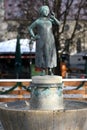 Statue of the famous actress and cabaret artist Liesl Karlstadt at the Viktualienmmarkt in Munich, Bavaria