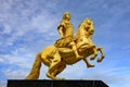 Statue der goldene Reiter, the golden rider, of king Augustus in Dresden Royalty Free Stock Photo