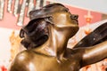 Statue Detail: female profile head close-up Royalty Free Stock Photo