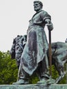 Statue detail of gift from New Zealand to Queen Victoria in Buckingham Palace London Royalty Free Stock Photo