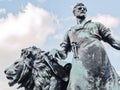 Statue detail of gift from New Zealand to Queen Victoria in Buckingham Palace London Royalty Free Stock Photo