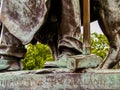 Statue detail of gift from New Zealand to Queen Victoria in Buckingham Palace London Royalty Free Stock Photo