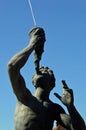 Statue Detail on Neptune Fountain Frederiksborg Castle, Denmark Royalty Free Stock Photo