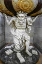 Statue detail in the Santiago de Compostela Cathedral, Galicia, Spain Royalty Free Stock Photo