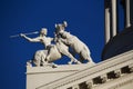 Statue Detail On Top Of California State Capital Building