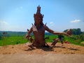 Statue of Dewi Sri, the Goddess of rice in Jatiluwih Bali