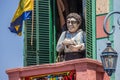 Statue of Diego Maradona in la Boca in Buenos Aires
