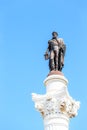Statue of Dom Pedro IV at Rossio Square in downtown Lisbon Royalty Free Stock Photo