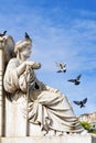 Statue of Dom Pedro IV at Rossio Square, Lisbon, Portugal Royalty Free Stock Photo