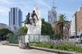 Statue of Don Quixote and Evita Peron in Buenos Aires, Argentina