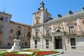 Statue of Don ÃÂlvaro de BazÃÂ¡n in Plaza de la Villa square, Madrid, Spain