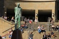 Statue of Donald Dewar before the Glasgow Royal Concert Hall.