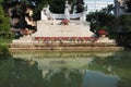 Statue and Donizetti monument Royalty Free Stock Photo