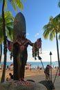 A statue of Duke Kahanamoku in Waikiki Beach