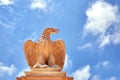 Statue of an eagle against the sky right