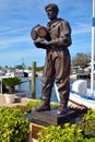 Statue of an early sponge Diver in Tarpon Springs