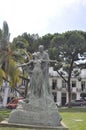 Statue of Eca de Queiros in Chiado District from Lisbon Portugal Royalty Free Stock Photo