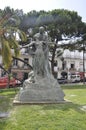 Statue of Eca de Queiros in Chiado District from Lisbon Portugal Royalty Free Stock Photo