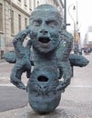 The statue `Echo` by sculptor Marc Didou in Turin
