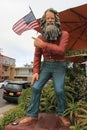 Statue of Eiler Larsen, the Greeter of Laguna Beach Royalty Free Stock Photo