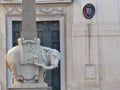 Statue of an elephant made by the Bernin to Rome in Italy.