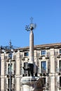 Statue of elephant in Piazza Duomo, Catania, Sicily, Italy. Symbol of the city, known as Liotru Royalty Free Stock Photo