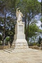 A statue of Elijah the Prophet on Mount Carmel Israel