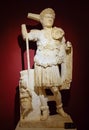 The statue of the Emperor Caracalla, Marble statues of gods and emperors of antiquity in the Museum of Antiquities of Antalya,