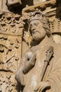 Statue of Emperor Constantine at Notre Dame, Paris Royalty Free Stock Photo